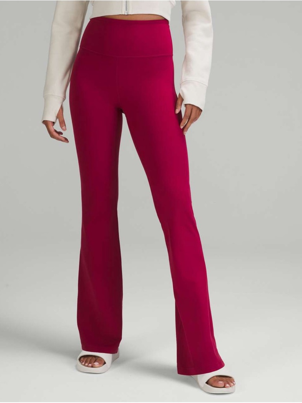 Lululemon Groove Super-High-Rise Flared Pant Nulu- Pomegranate